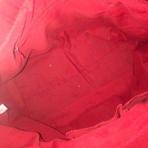 Womens Ladies Red Faux Croc Tote Bag